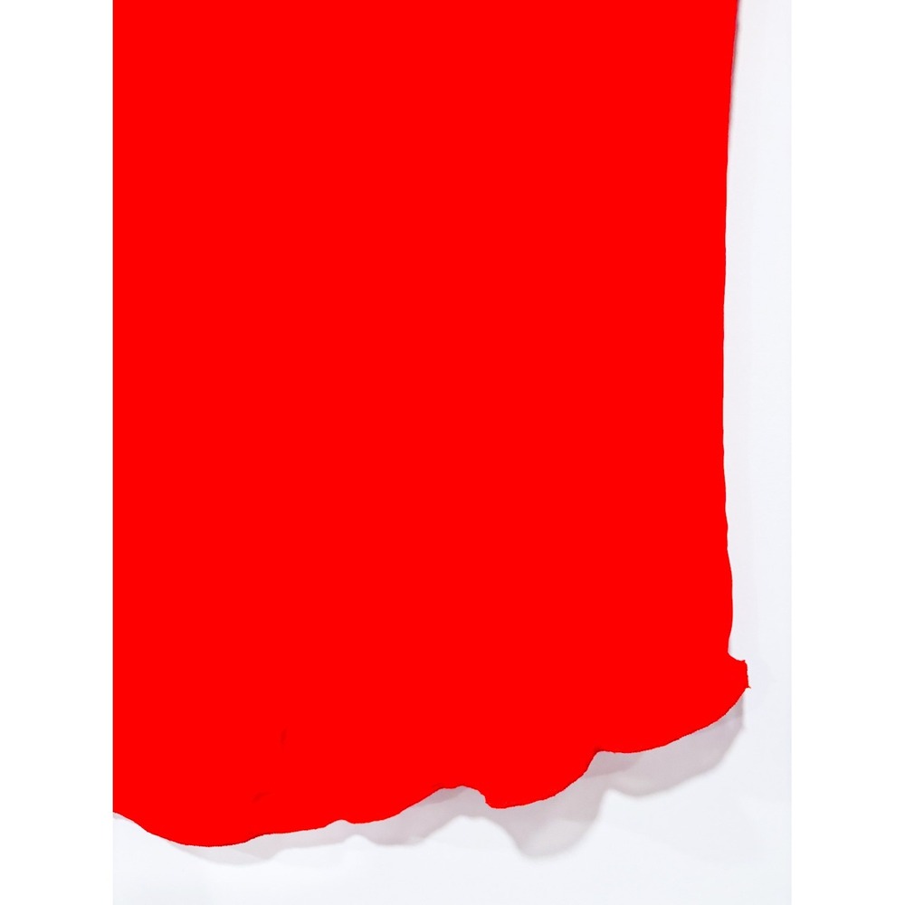 Red Sleeveless Ruffle Neck Flowy Blouse Shell Top Medium - Picture 4 of 6